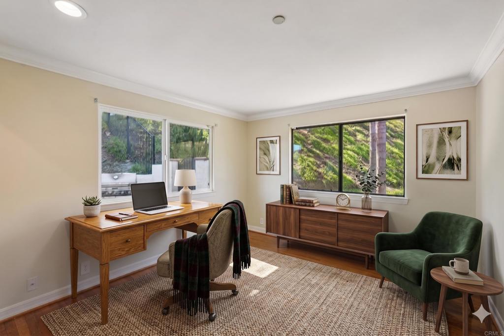707 Live Oak Park Road South Fallbrook, CA 92028 - Photo 35 of 59 a view of a workspace with furniture and a window