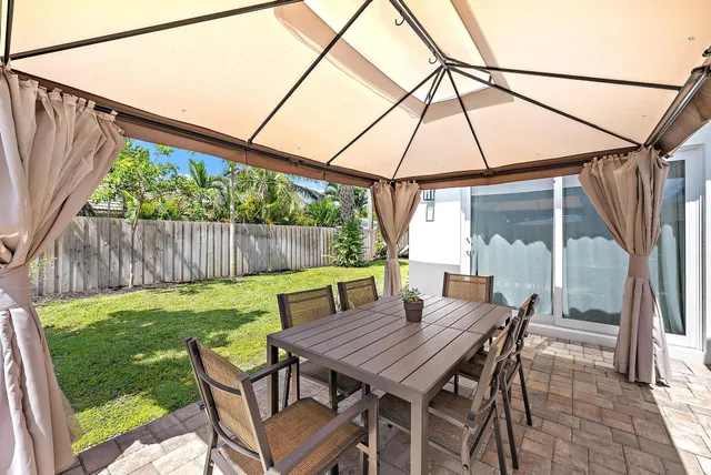 a house view with a seating space