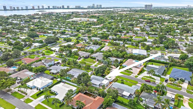 an aerial view of a city