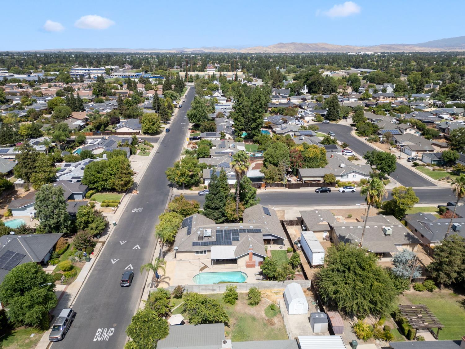 2012 Beverly Avenue Clovis, CA 93611 - Photo 38 of 42 an aerial view of a city with lots of residential buildings