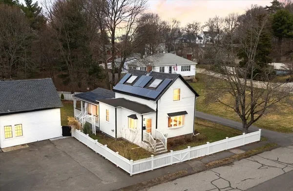 front view of a house with a small yard