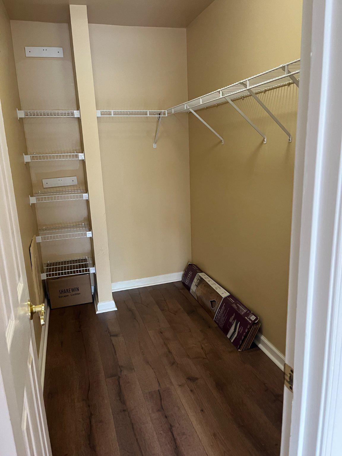296 Canterbury Road, Unit 296J Bel Air, MD 21014 - Photo 12 of 13 Spacious primary closet with organized shelving.