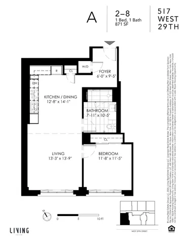 $1,395,000 | 517 West 29th Street, Unit 2A | Chelsea