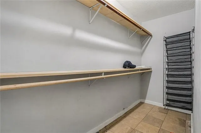 a close view of closet