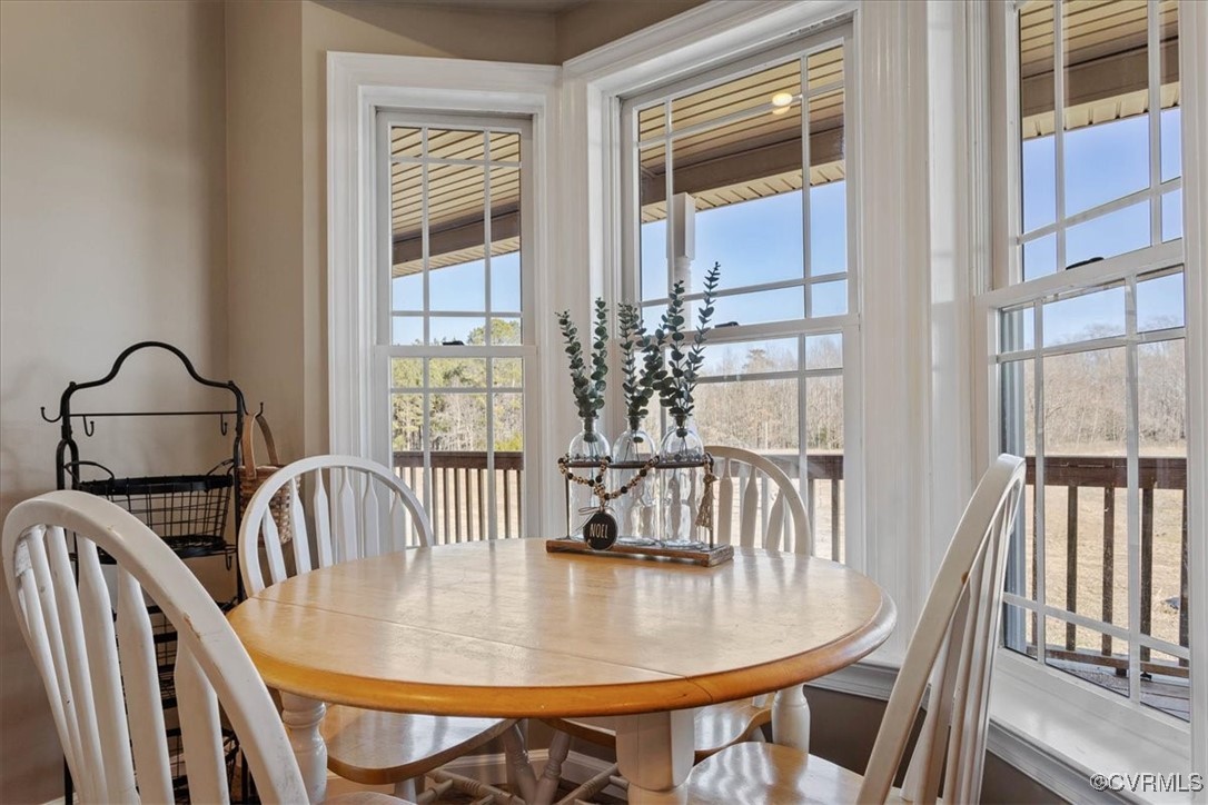 3008 New Design Road Dendron, VA 23839 - Photo 8 of 46 a view of a dining room with furniture window and outside view
