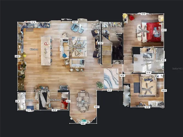 a view of a garage and car parked