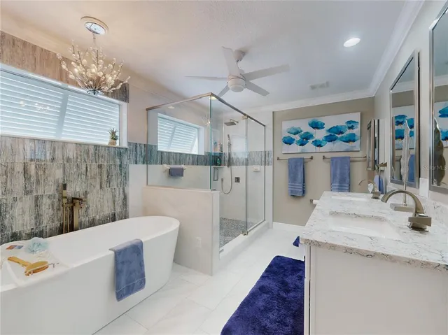 an aerial view of a pool patio patio and outdoor seating