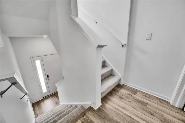 an empty room with an entryway