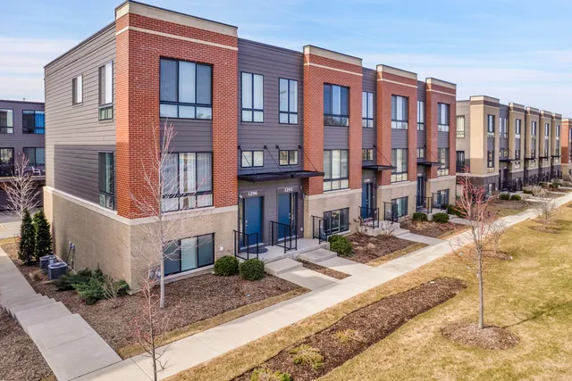 an aerial view of a city