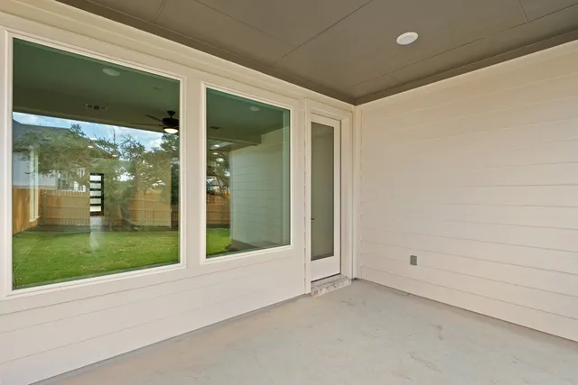 a view of a backyard with a garden