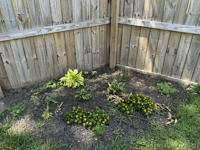 a view of a wooden fence