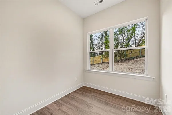 an empty room with a window