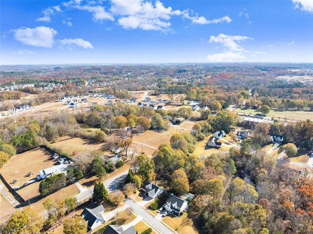 an aerial view of multiple house