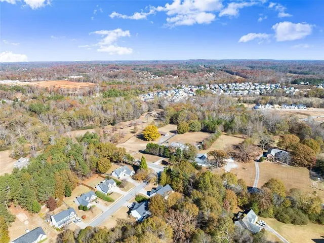 an aerial view of a city
