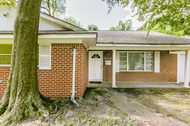 a front view of a house