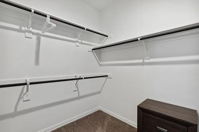 a view of small space with racks on the wall