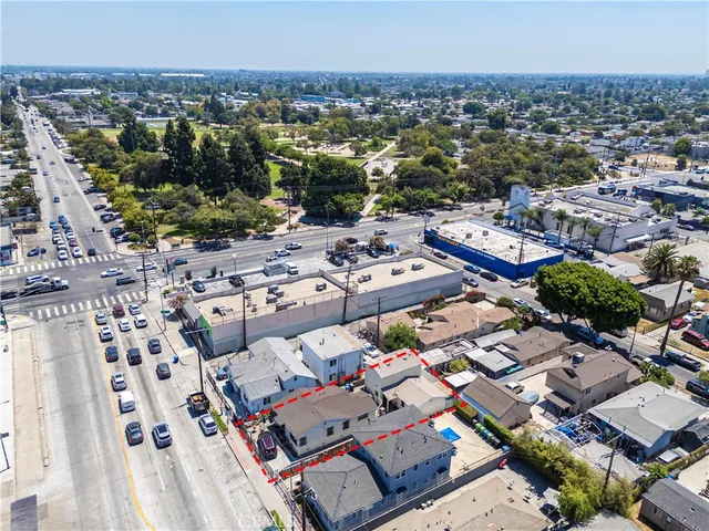 an aerial view of a city