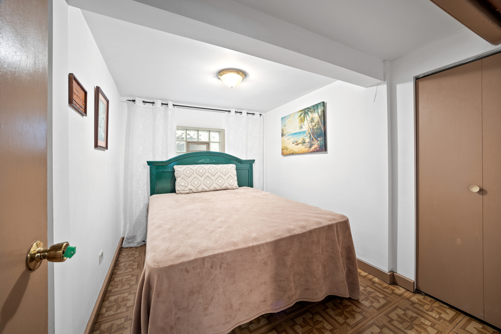 5124 West Nelson Street Chicago, IL 60641 - Photo 15 of 21 a bedroom with a bed and wooden floor