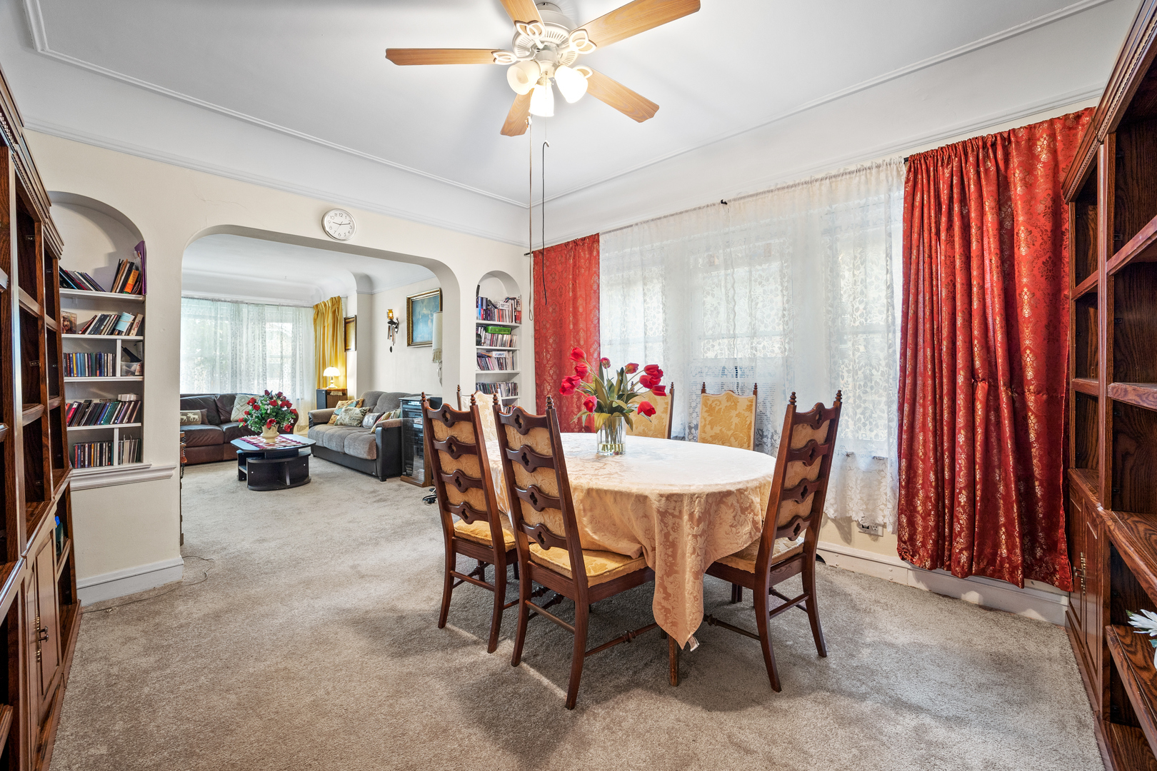 5124 West Nelson Street Chicago, IL 60641 - Photo 6 of 21 a view of a dining room with furniture and a chandelier