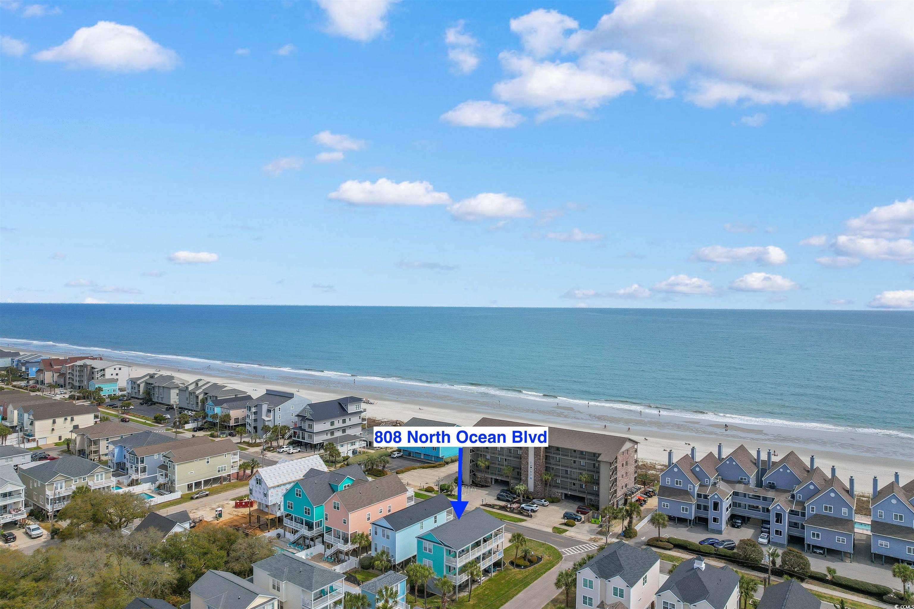 808 North Ocean Boulevard Surfside Beach, SC 29575 - Photo 6 of 39 Aerial view featuring an oceanview, and a view of