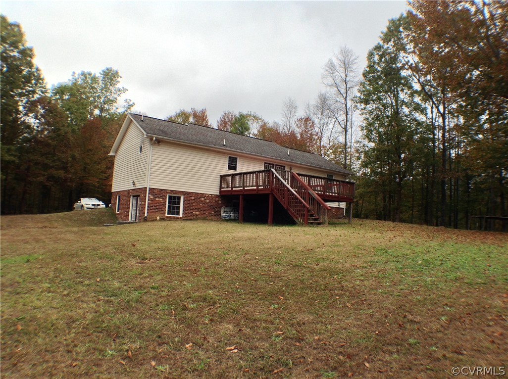 Back view of home, open and wooded, very quiet pri