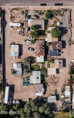 a front view of a house with patio