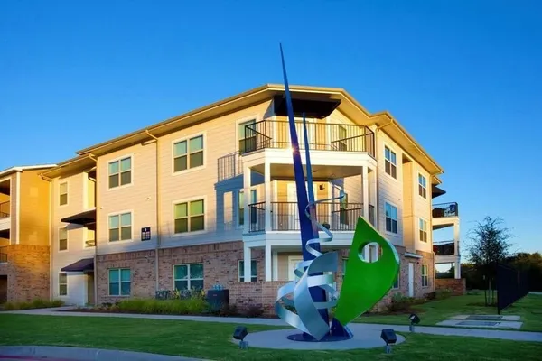 a front view of a building