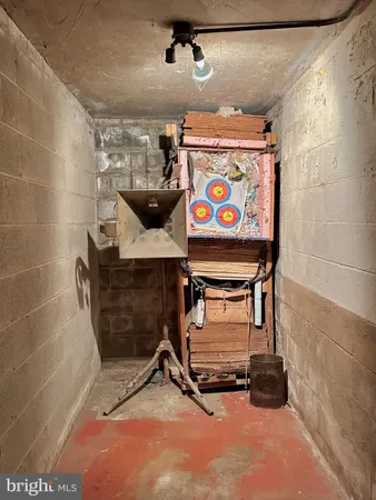 a room with refrigerator and washer