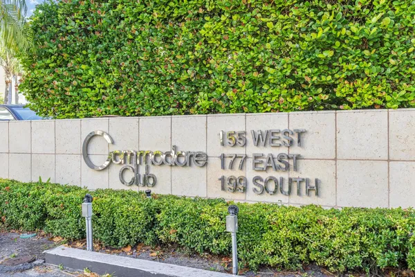 a sign on the side of a building