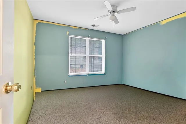 an empty room with a window