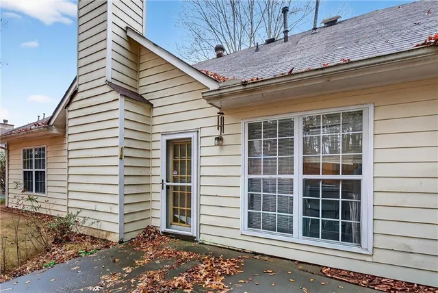 a view of a house with a door