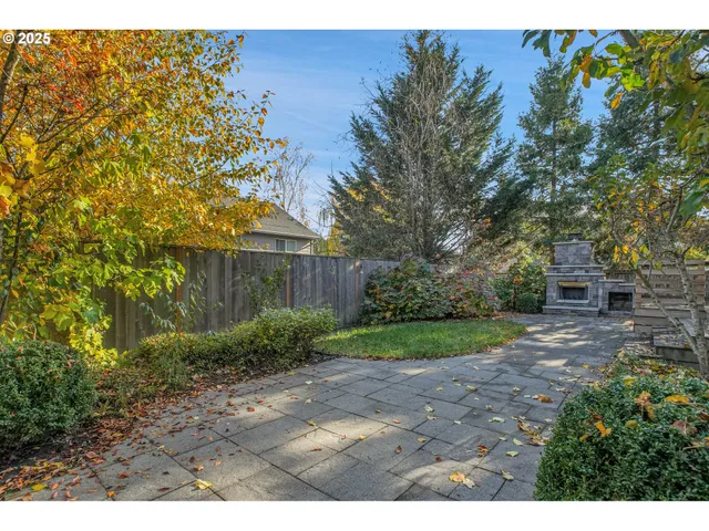 a view of a backyard