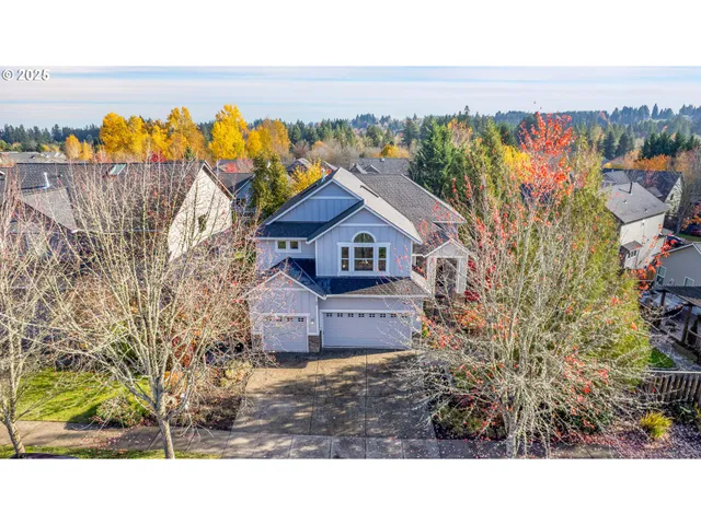 a house view with a garden