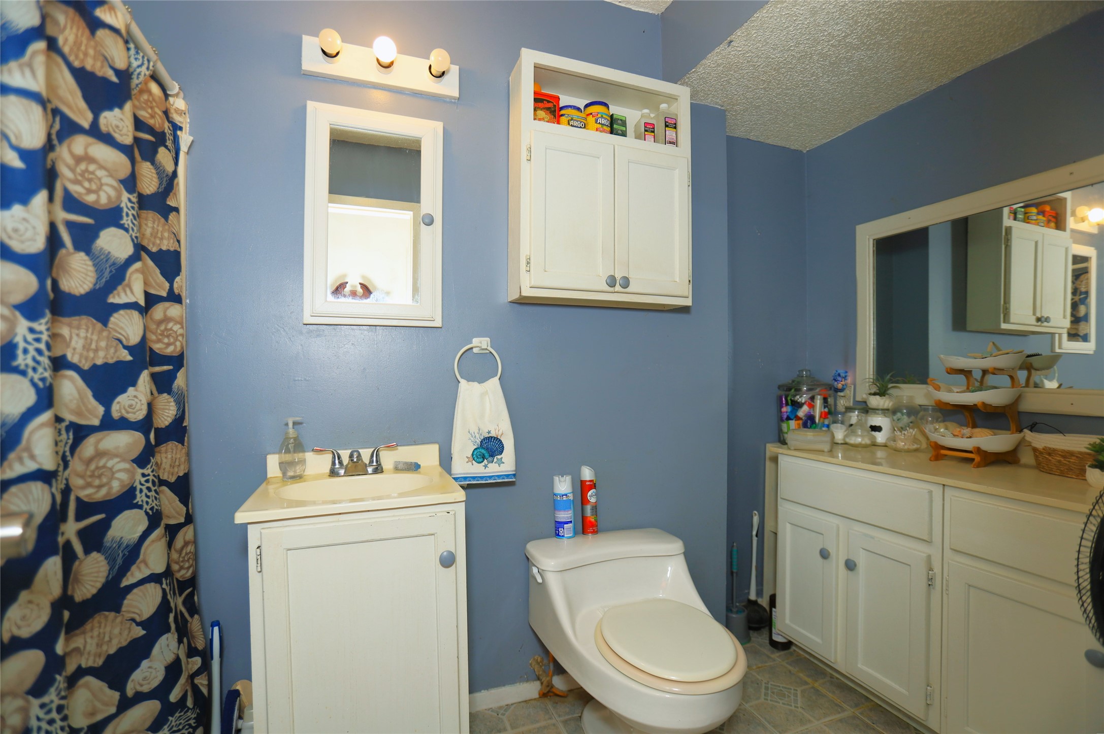 405 Center Way Lake Jackson, TX 77566 - Photo 17 of 21 a bathroom with a toilet sink vanity and mirror