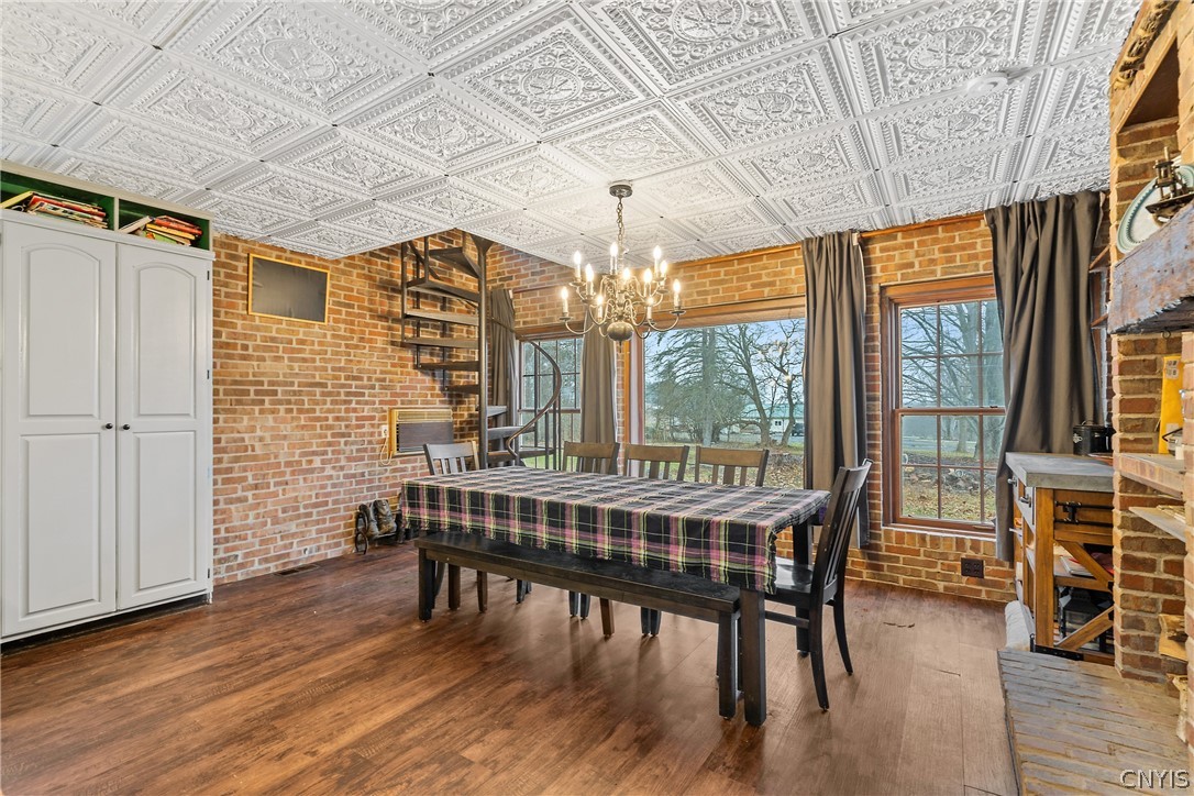 11159 Highway 34 Cato, NY 13033 - Photo 14 of 50 Eat in kitchen. Spiral staircase leads to owners s