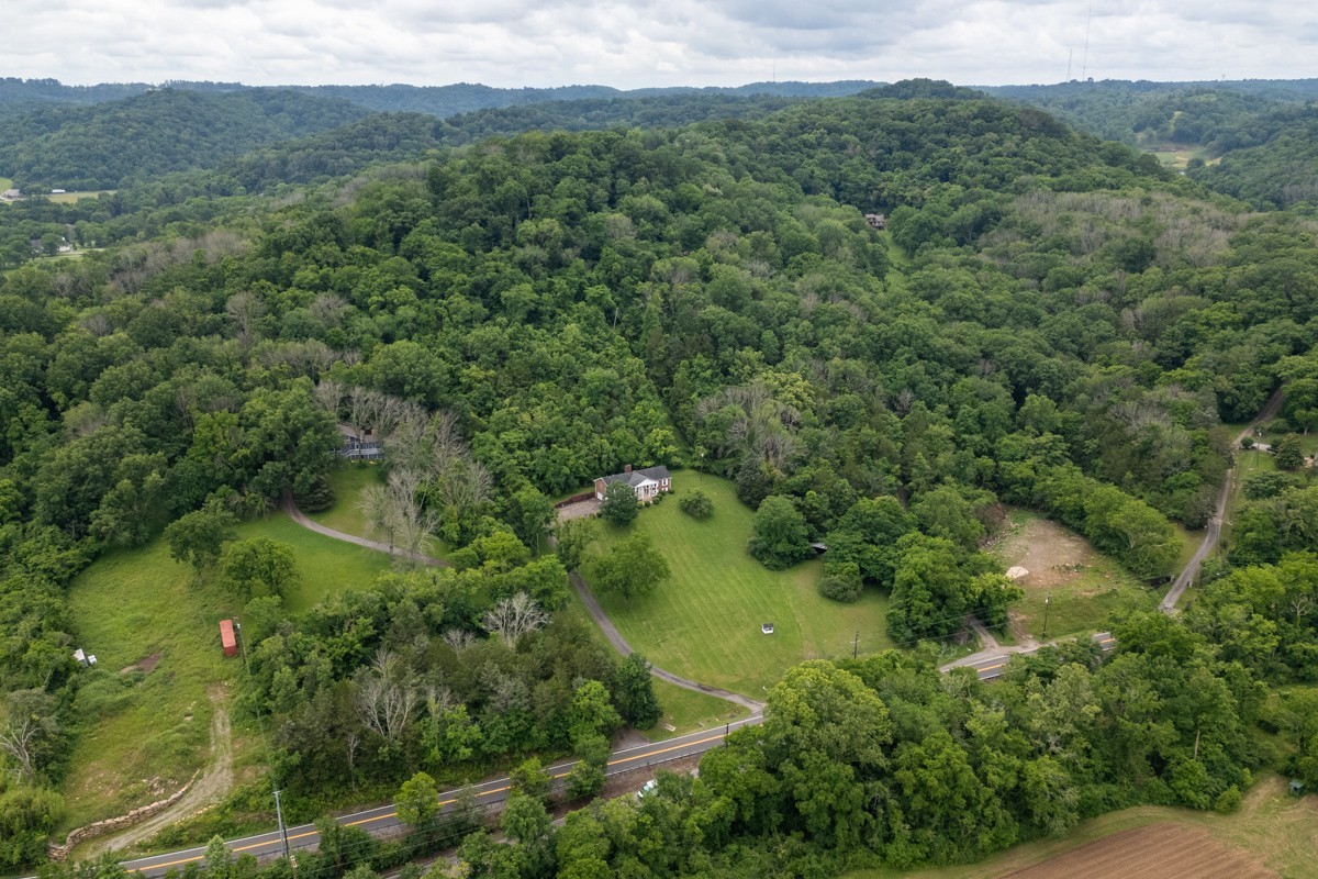 6908 River Rd Pike Nashville, TN 37209 - Photo 45 of 47 a view of a lush green forest with trees and some houses