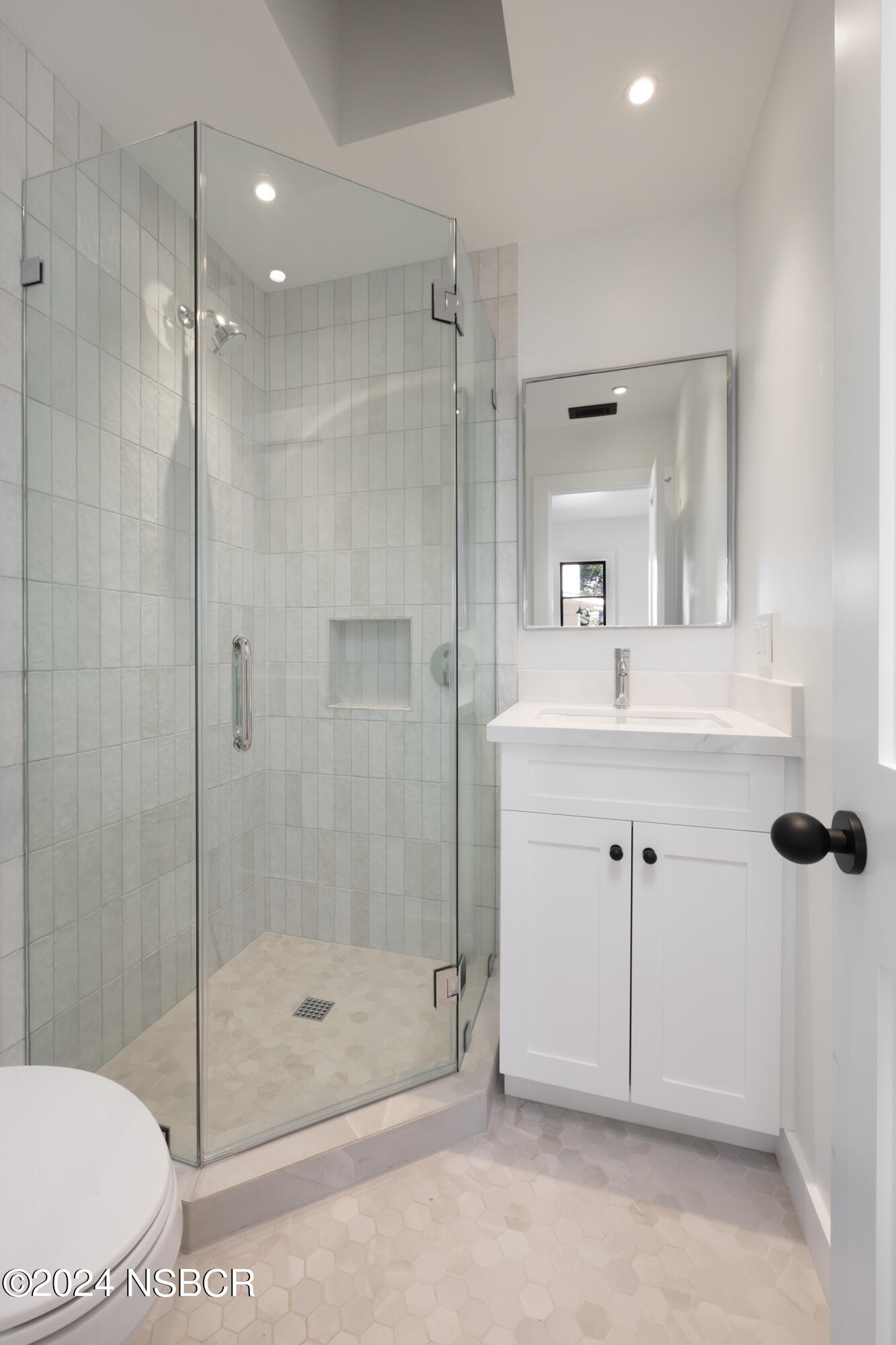 2380 North Refugio Road Santa Ynez, CA 93460 - Photo 25 of 38 a bathroom with a shower and a sink