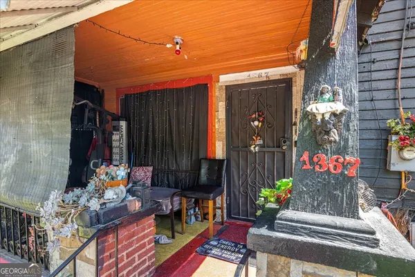 a view of outdoor space and porch