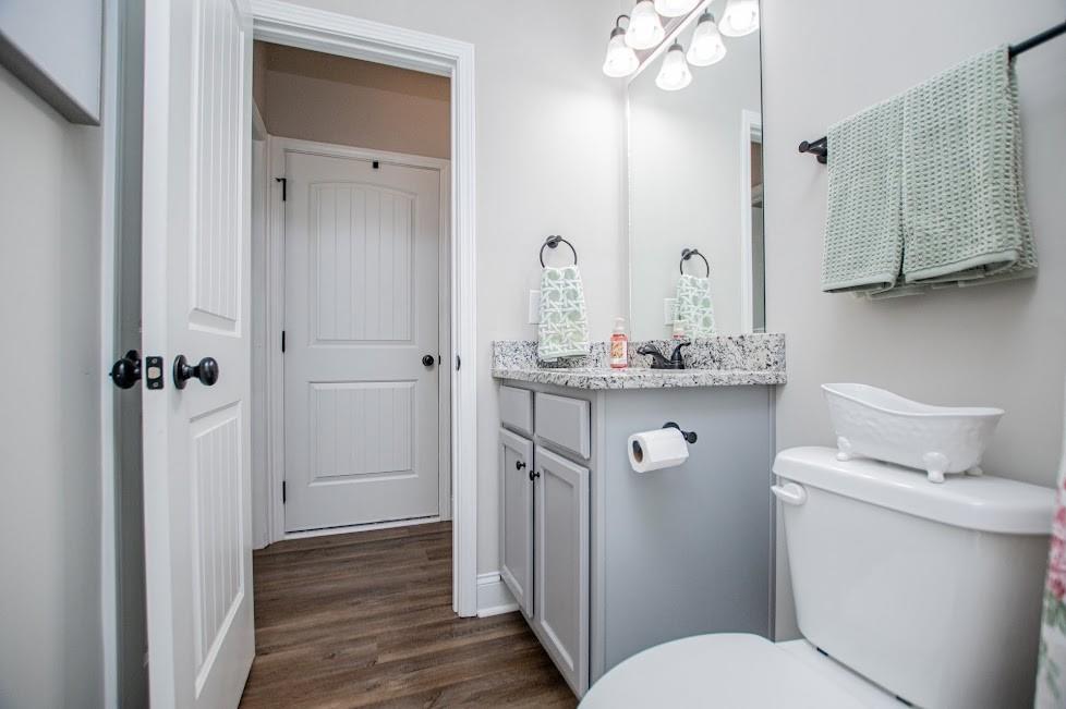 1851 McGarity Road Temple, GA 30179 - Photo 51 of 94 a bathroom with a granite countertop sink toilet and shower