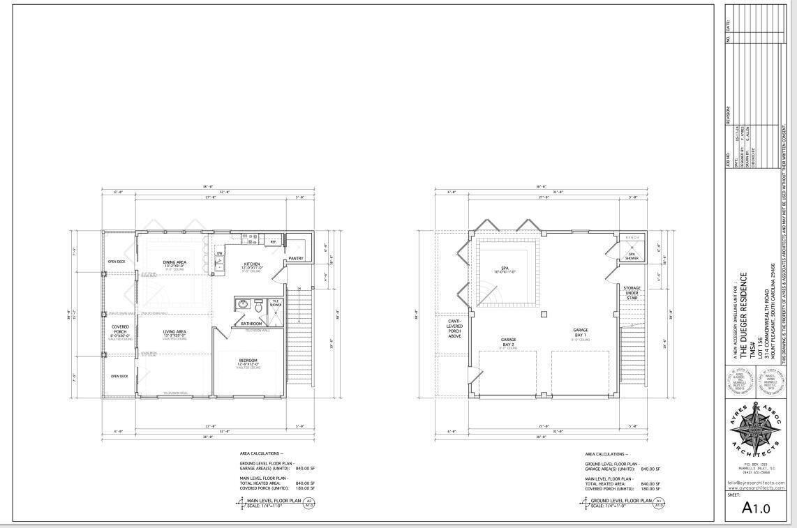 314 Commonwealth Road Mount Pleasant, SC 29466 - Photo 43 of 49 ADU Drawing 2