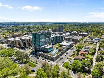 an aerial view of multiple house