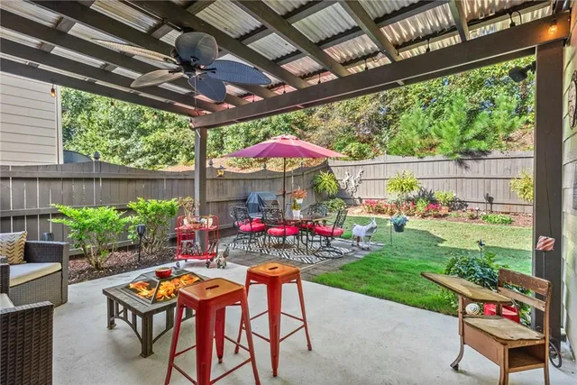 a outdoor space with patio