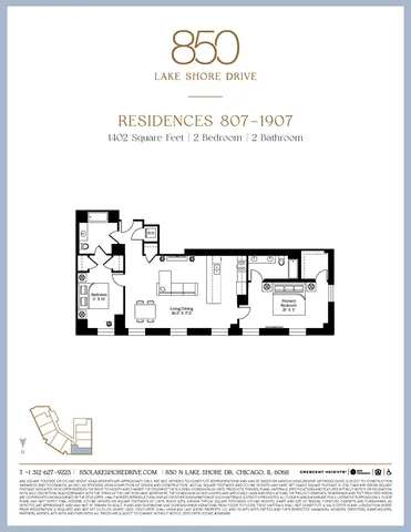 $945,000 | 850 North Lake Shore Drive, Unit 1407, Chicago, IL 60611