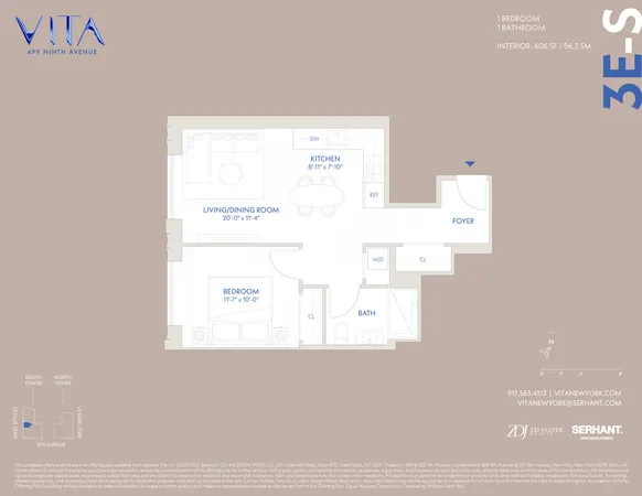 $1,275,000 | 400 West 38th Street, Unit 3EN | Hudson Yards