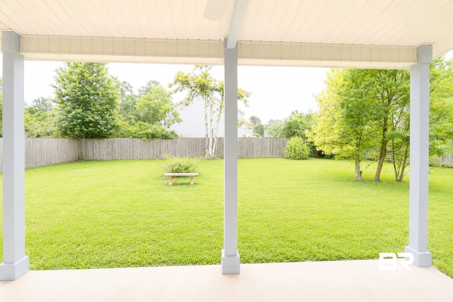 614 East Gate Circle Foley, AL 36535 - Photo 28 of 31 Covered patio with a concrete surface and a ceiling fan