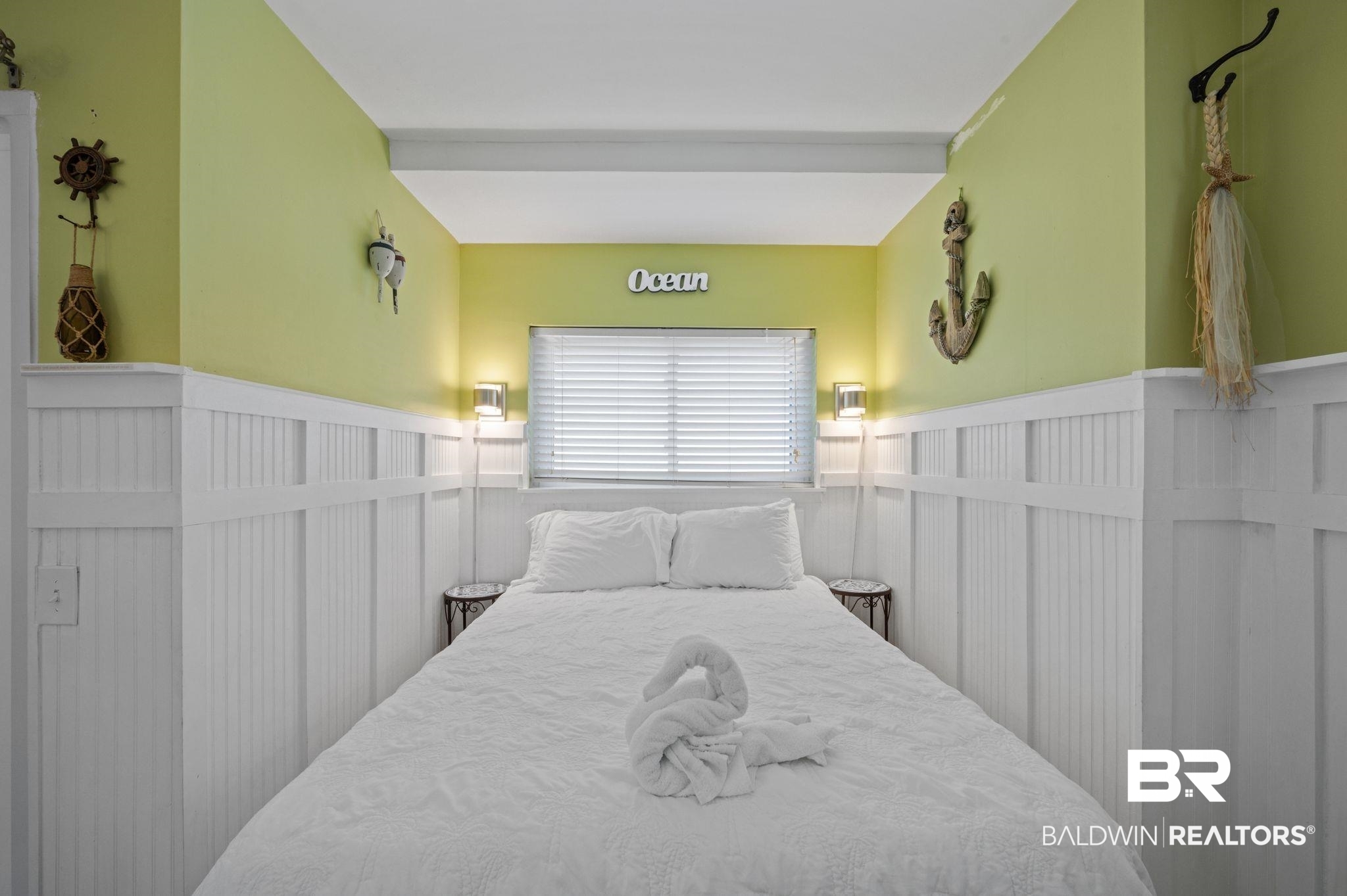 375 Plantation Road, Unit 5304 Gulf Shores, AL 36542 - Photo 11 of 42 Bedroom with wainscoting, a decorative wall, and beam ceiling