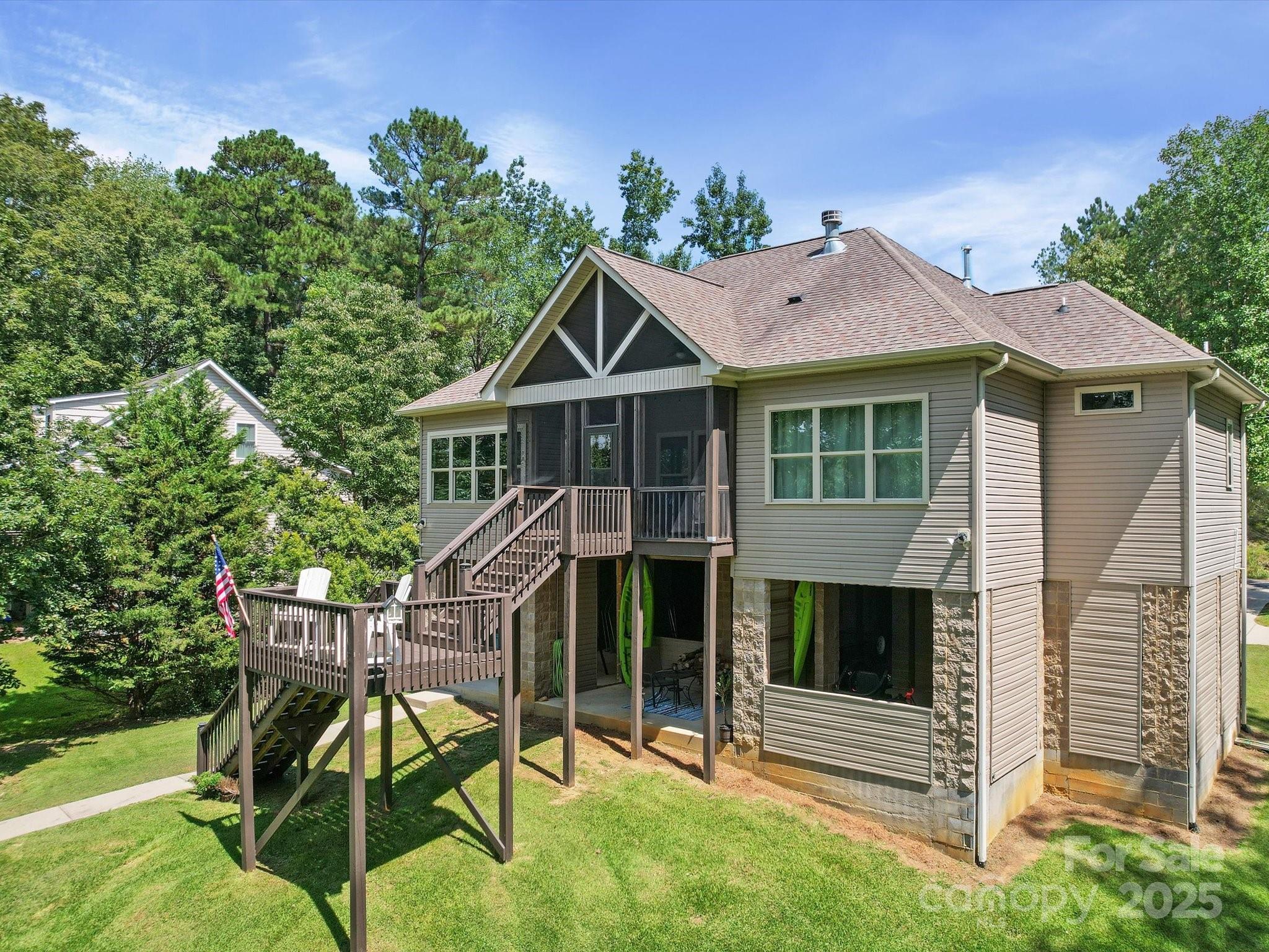 a house view with a garden space