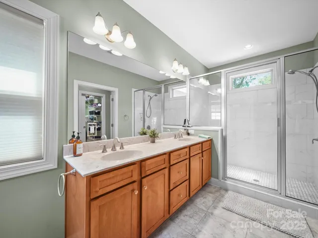 a storage room with furniture