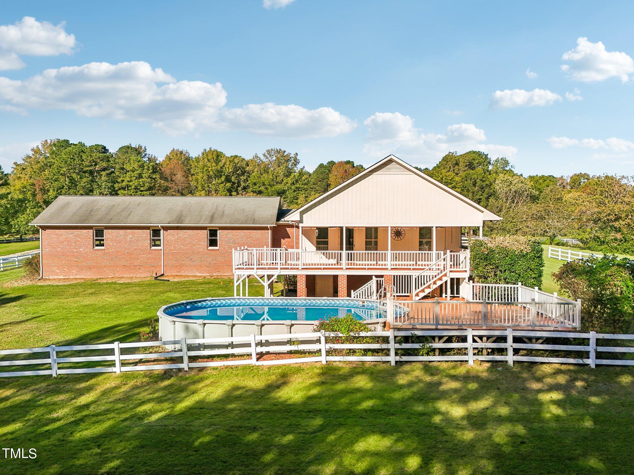 1517 Crickett Road Raleigh, NC 27610 - Photo 35 of 41 a front view of house with yard and swimming pool