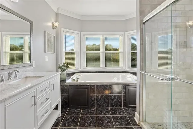 an aerial view of residential house and outdoor space